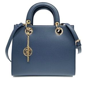 NWT Navy Blue Badgley Mischka With Big Eyelet Handbag Tote